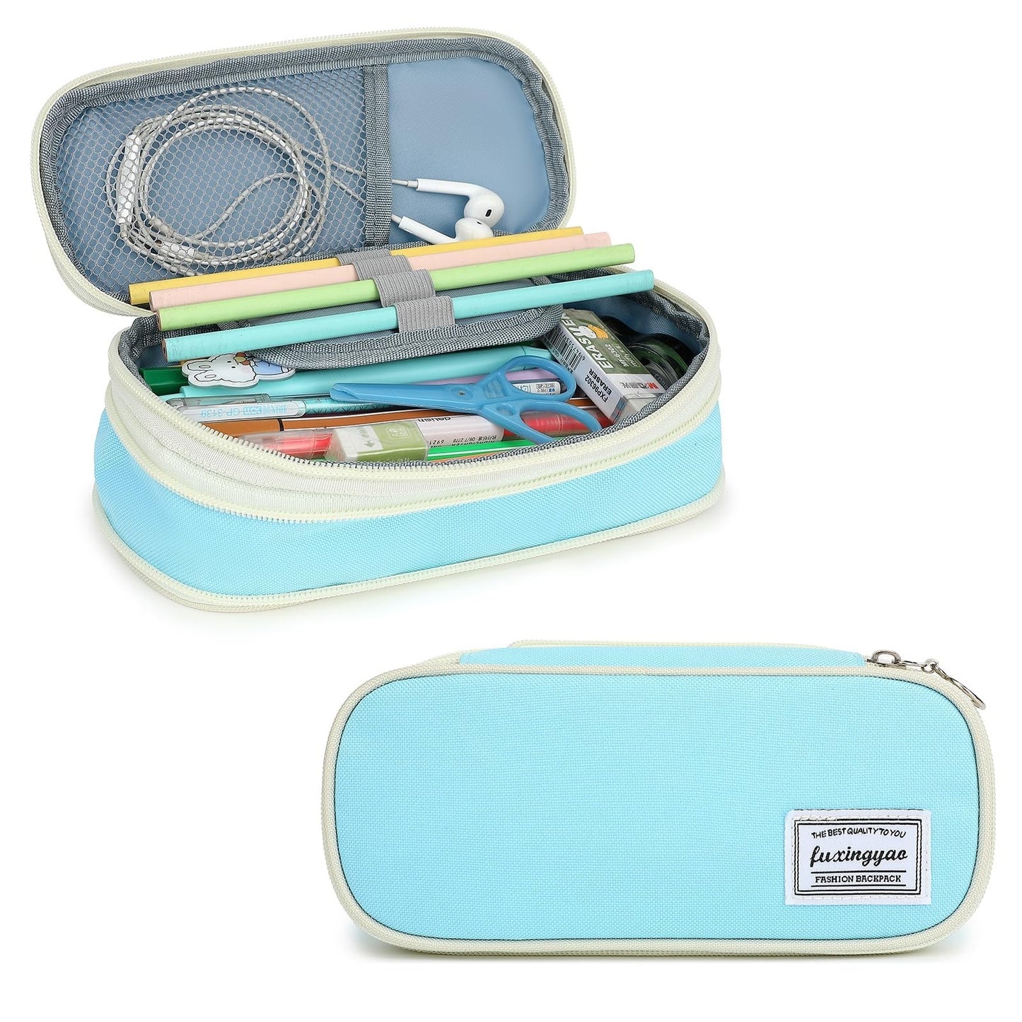 Multi Compartment Pencil Case, Portable Pouch for School & Office Supplies1
