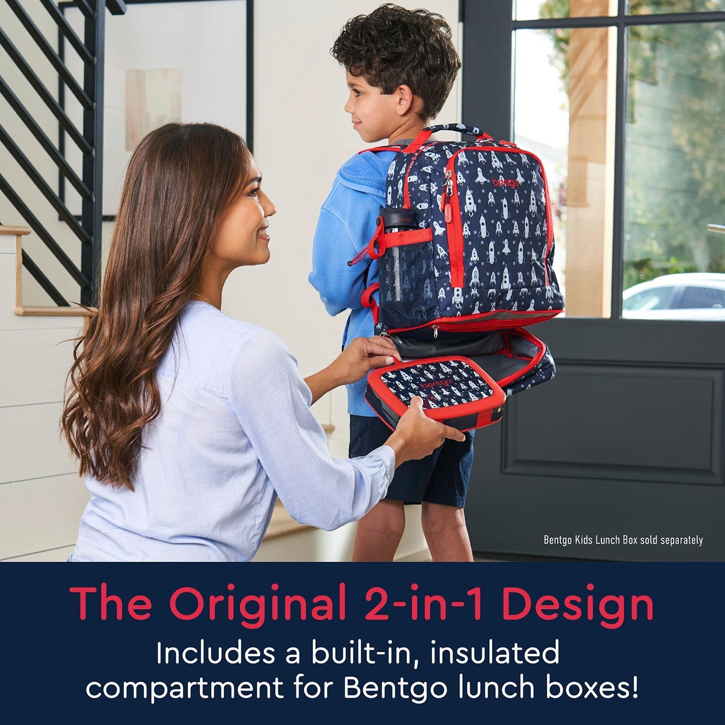 Kids 2 in 1 Backpack & Insulated Lunch Bag Set with Padded Straps   Durable & St1