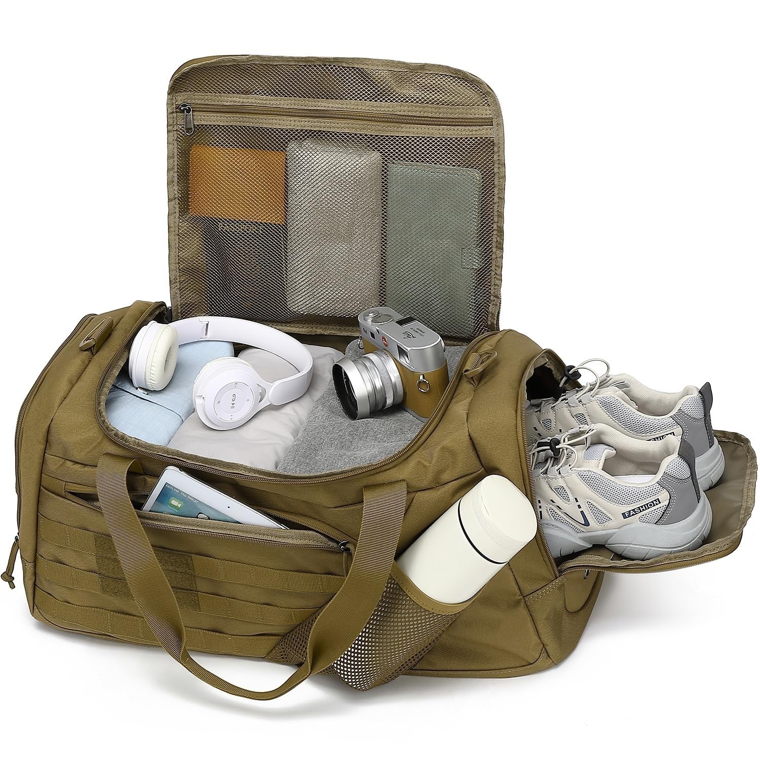 Multi Functional 3 in 1 Tactical Duffle Bag & Backpack 45L with Shoe Compartment6