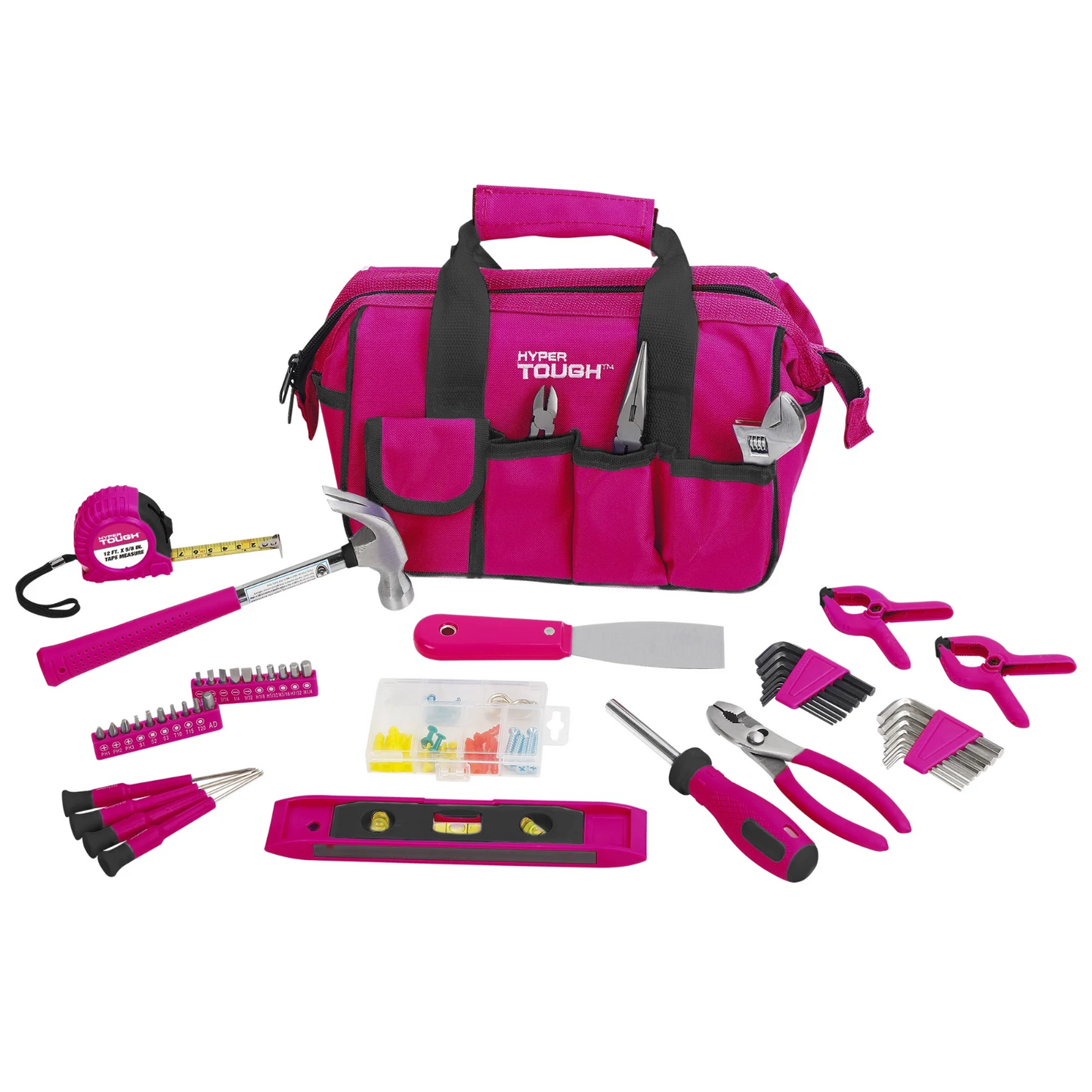 Hyper Tough 89-Piece Pink Household Tool Set0