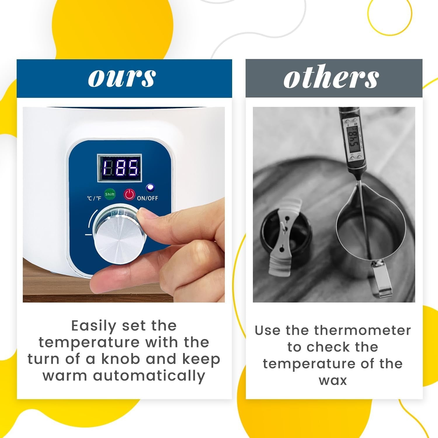 Electric Wax Melting Pot for Candle Making - Digital Temp Control, Non-Stick Spo3