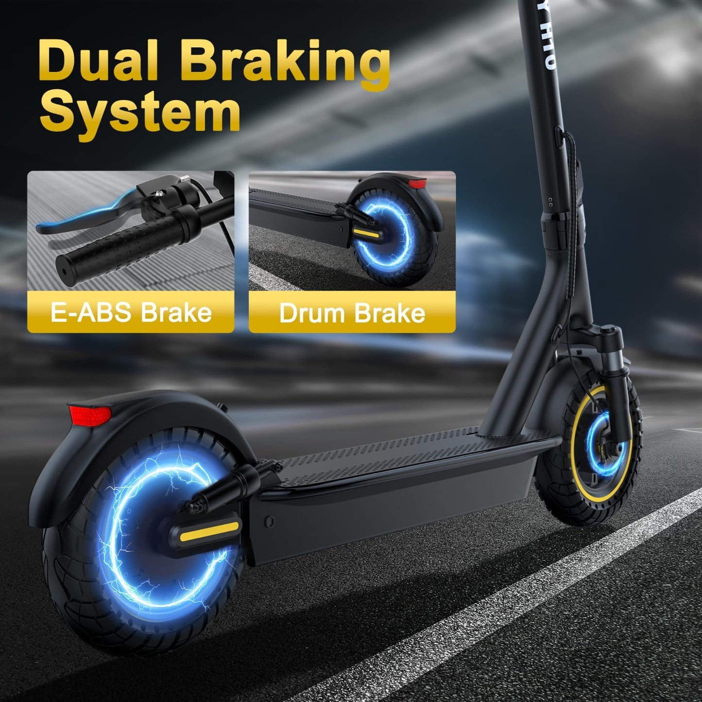 Powerful 500W Electric Scooter, 19MPH Speed, 16-27 Miles Range, Folding E-Scoote5