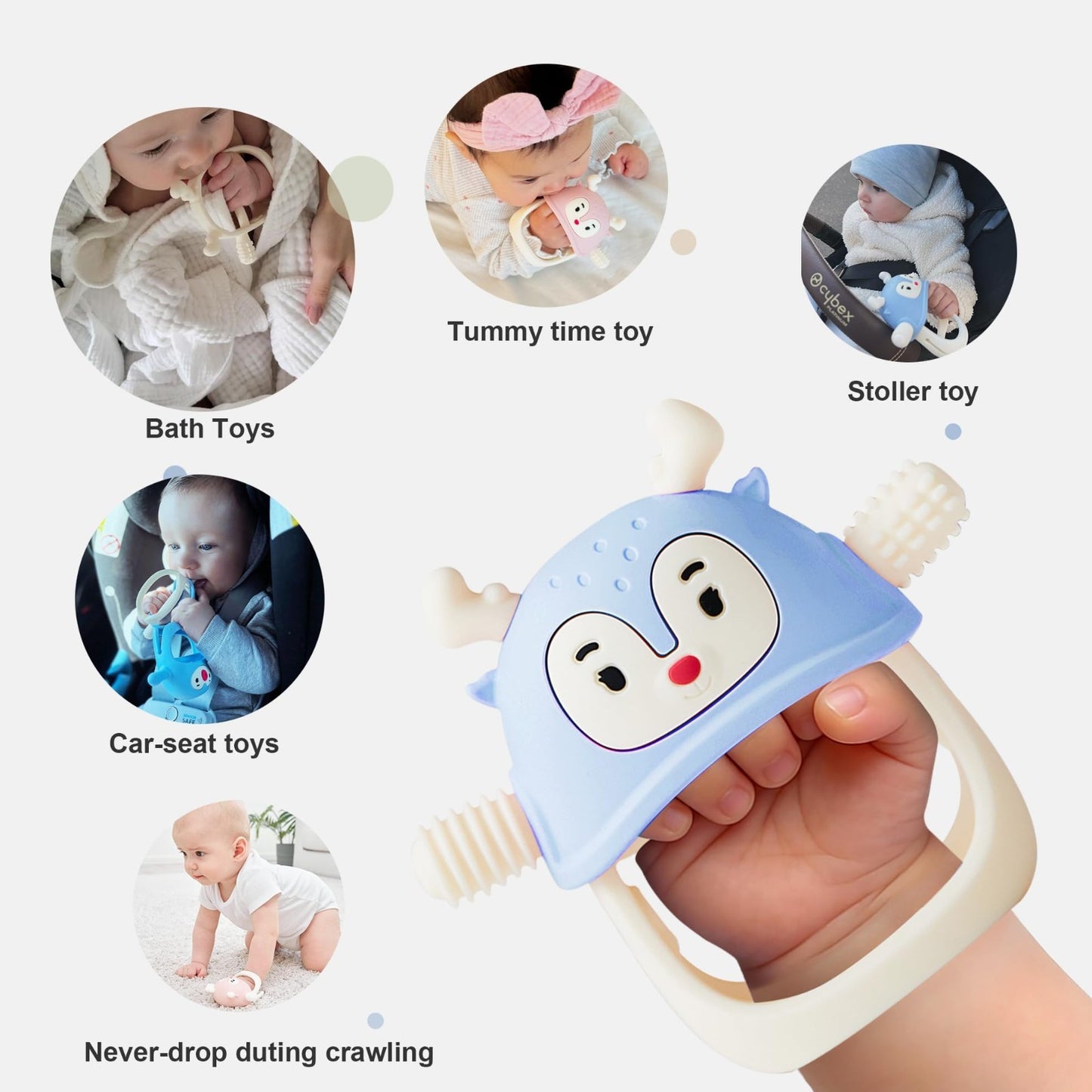 Silicone Teething Toys for Infants 0 12 Months, Teething Mittens & Hand Teethers3