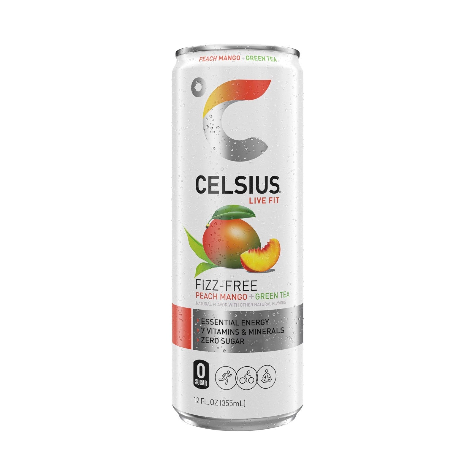 Sugar Free Peach Mango Green Tea Energy Drink, 12 Fl Oz, Pack of 12 Cans4