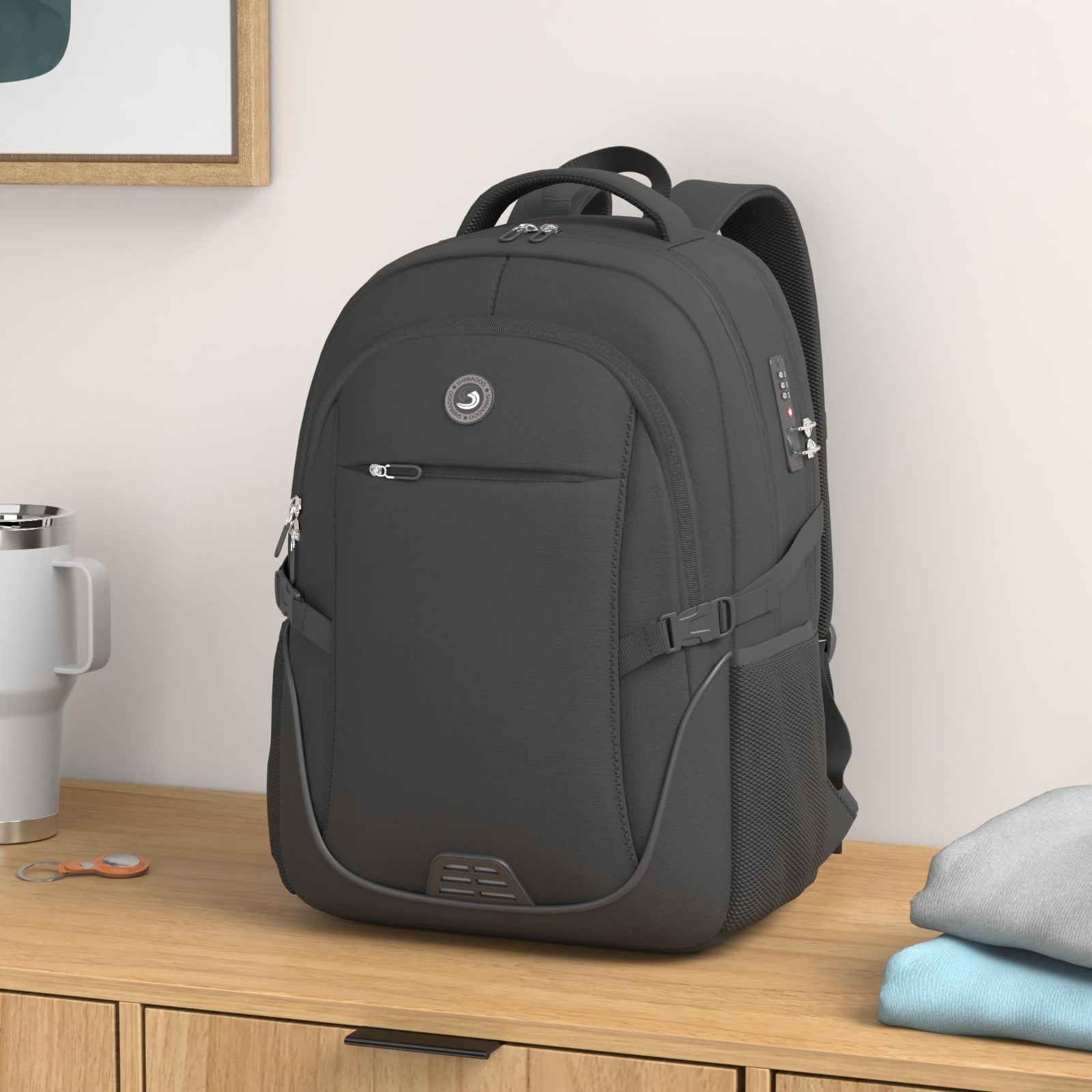 Travel Laptop Backpack for Men & Women, College School Bag, Waterproof, Multi Co2