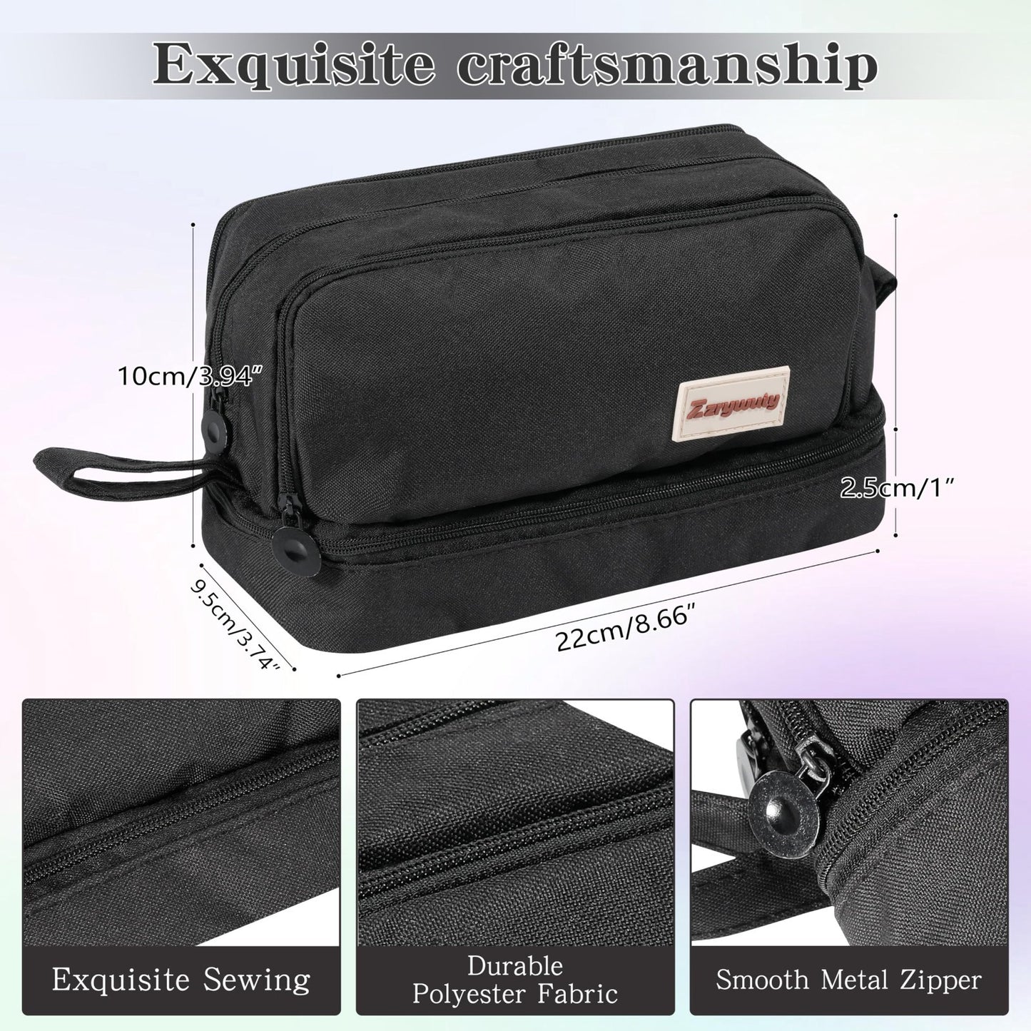 Large Capacity Multi Slot Pencil Case   4 Compartments Organizer Pouch for Schoo2