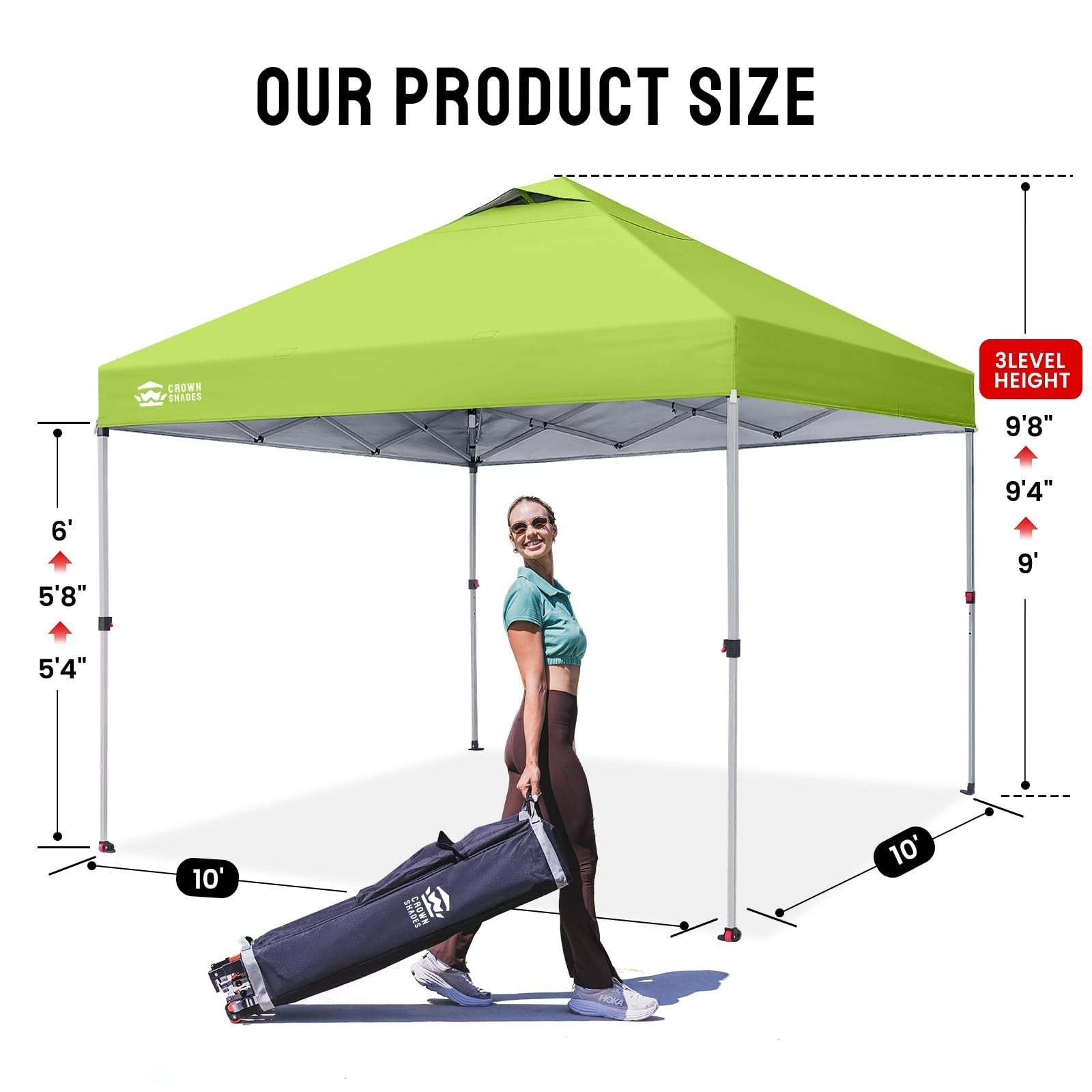 10x10 Pop Up Canopy Tent   Easy Setup Outdoor Sun Shade for Events, Parties, Cam2