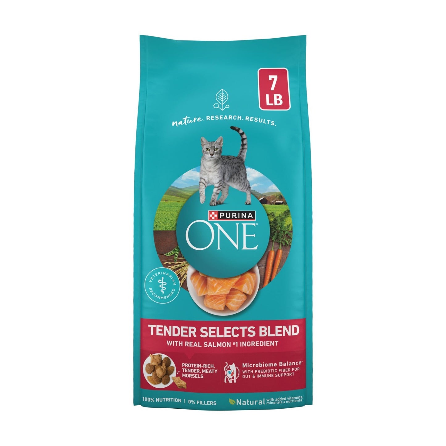 Tender Selects Dry Cat Food with Salmon, 7 lb   High Protein, Natural Ingredient1