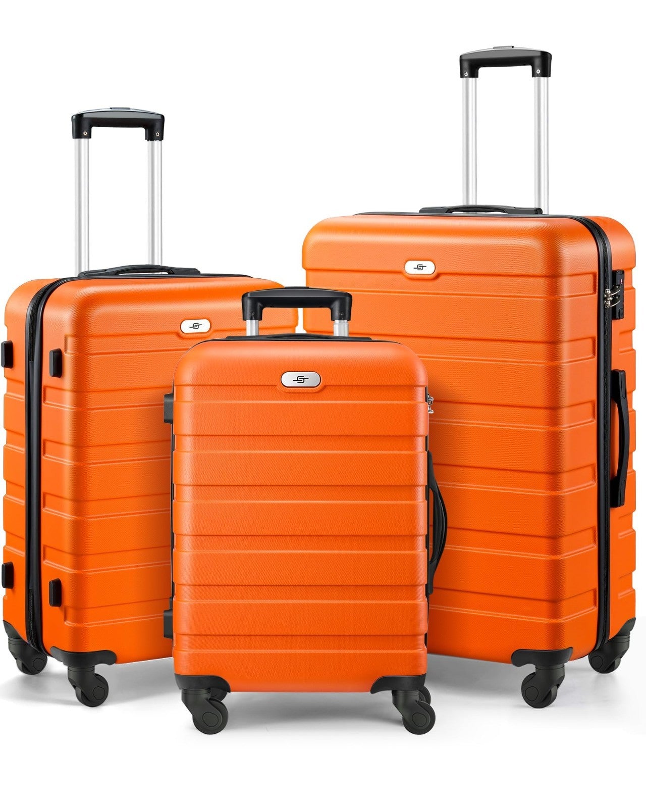 3 Piece Hard Shell Luggage Set with Spinner Wheels & TSA Lock - 20/24/28 Inch, O1