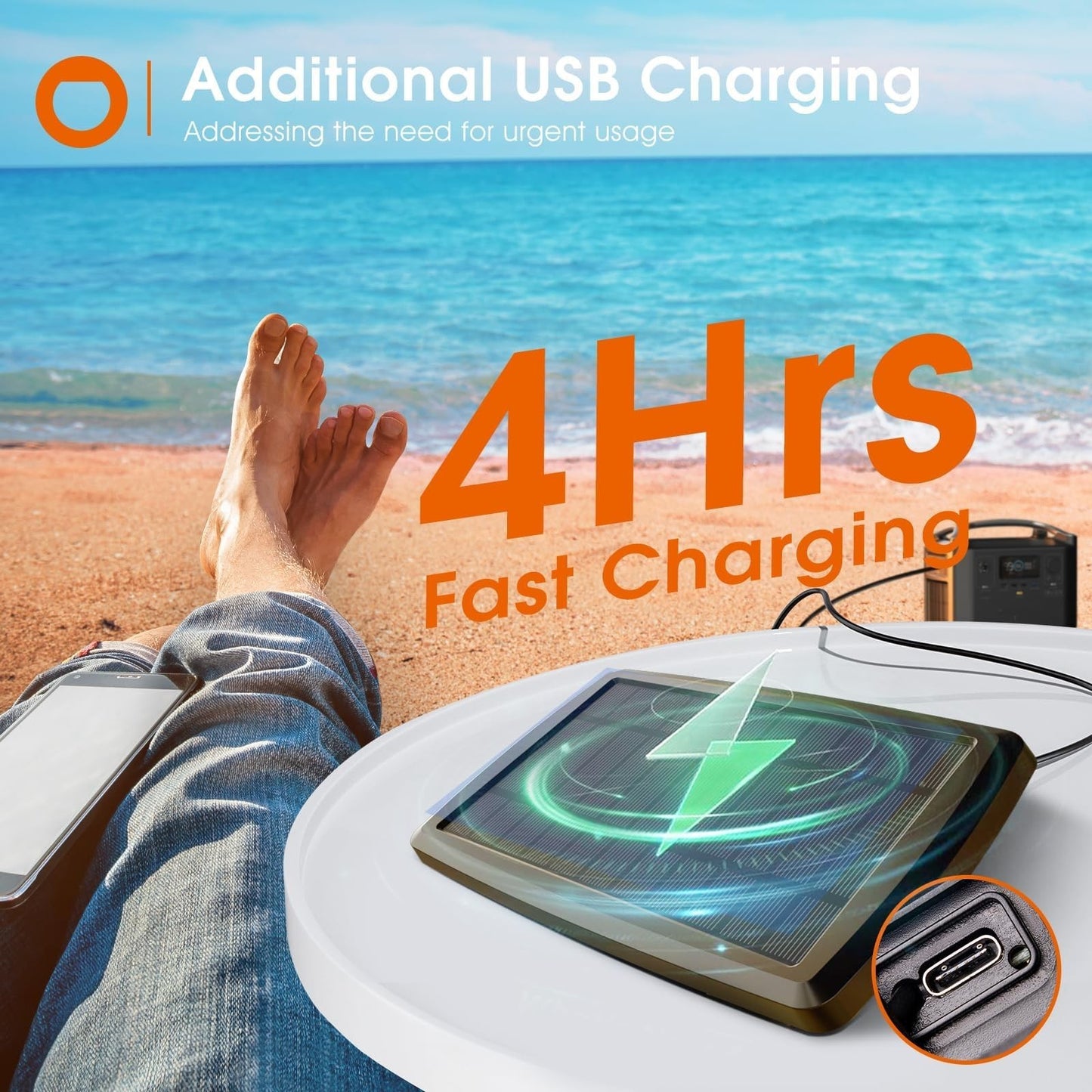 102FT Solar String Lights Outdoor, USB Charging, IP65 Waterproof, Dimmable Timer4