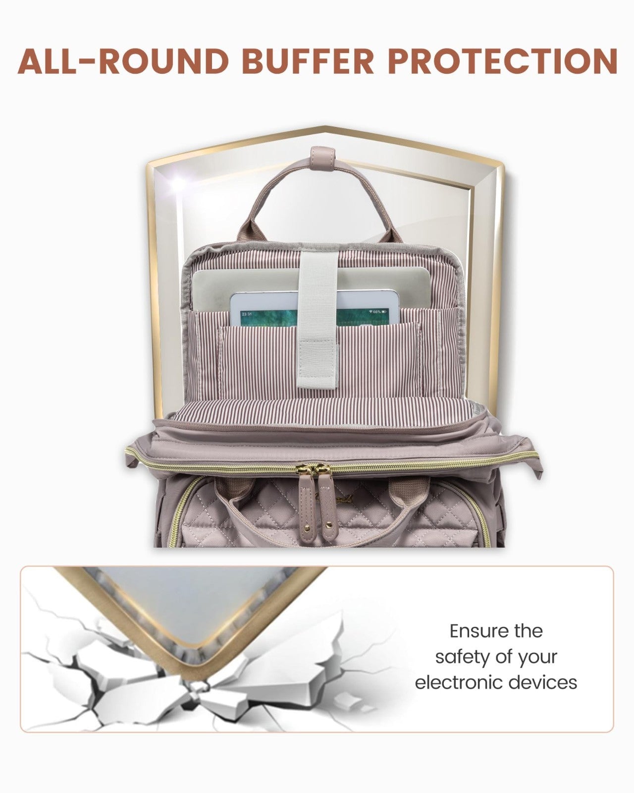 Stylish 15.6" Waterproof Laptop Backpack for Women   Travel, Work, College Bag5