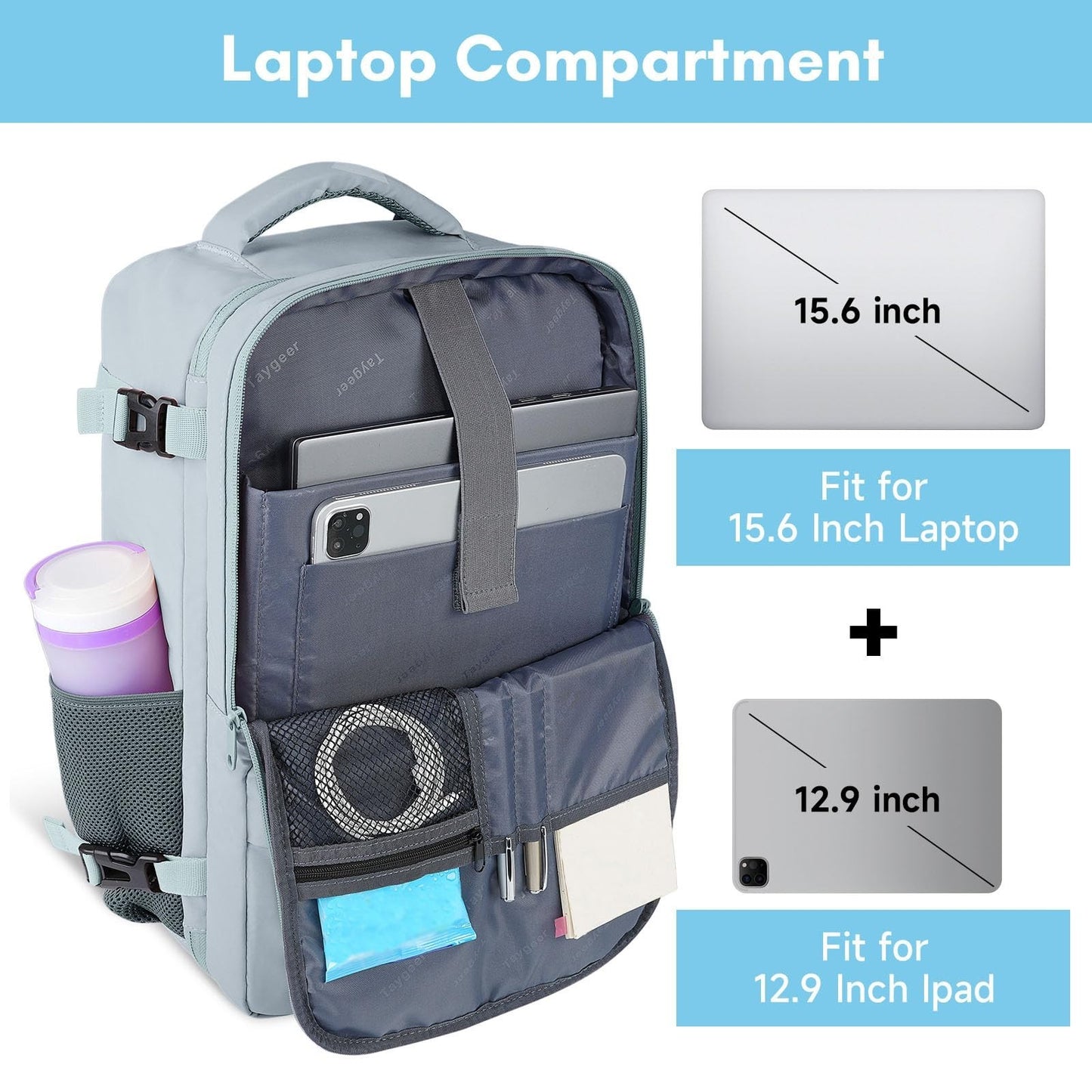 35L Underseat Travel Backpack for Women | Airline Approved Bag with Shoe Compart4