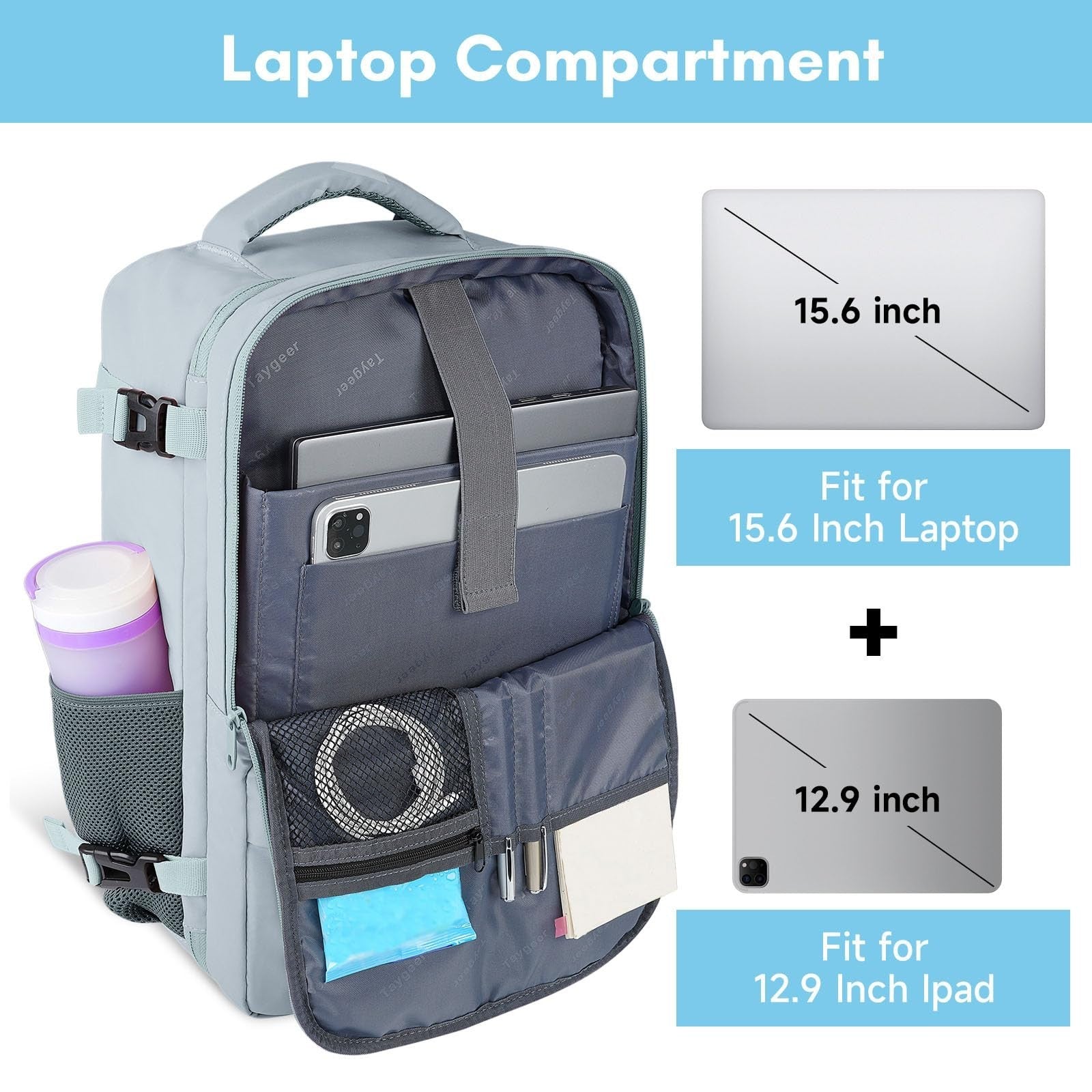35L Underseat Travel Backpack for Women | Airline Approved Bag with Shoe Compart4