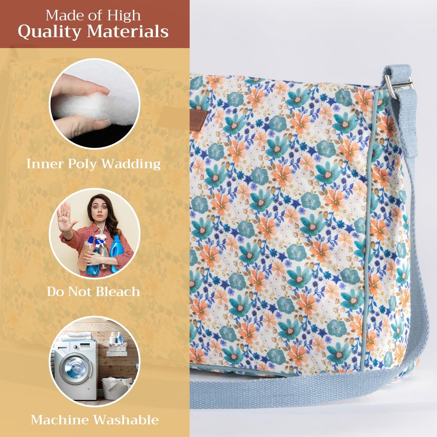 Stylish Women's Cotton Shoulder Handbag   Versatile Tote Bag for Everyday Use4