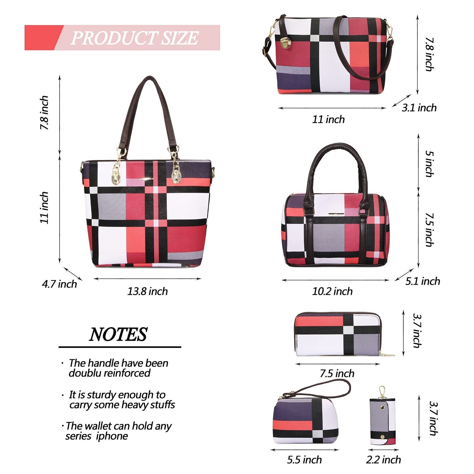 Stylish Designer Handbags for Women - Satchel Shoulder Tote Top Handle Purse3