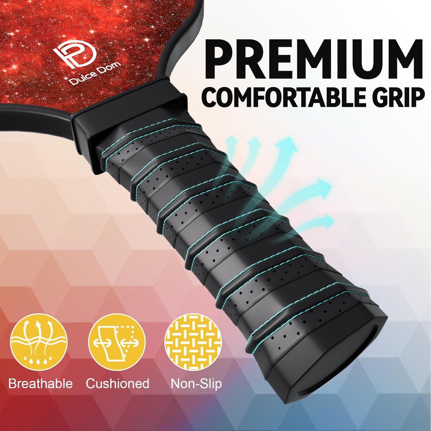Pickleball Paddles Set of 2/4 - USAPA Approved, Fiberglass/Graphite Rackets, Car4