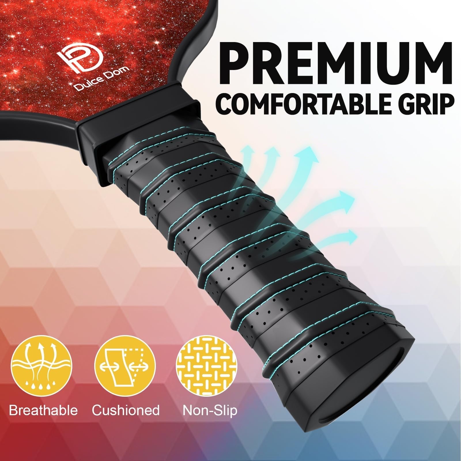 Pickleball Paddles Set of 2/4 - USAPA Approved, Fiberglass/Graphite Rackets, Car4