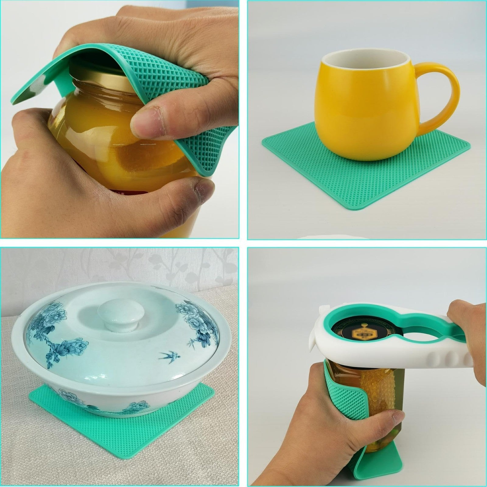 5 in 1 Jar Opener for Seniors & Arthritis   Adjustable Lid & Bottle Opener, Non 4