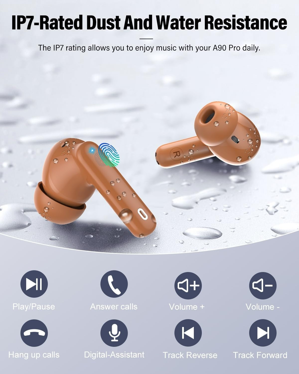 Wireless Earbuds Bluetooth 5.4, Noise Cancelling, 36H Playtime, IP7 Waterproof,7