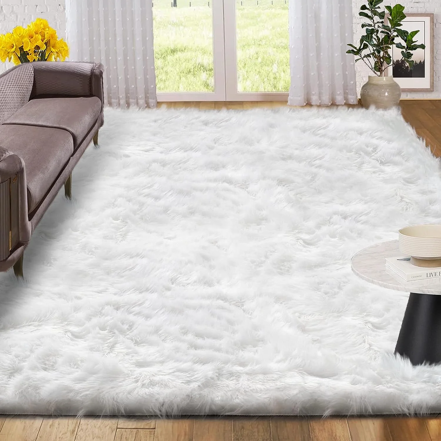 Fluffy Rugs Faux Fur Sheepskin Area Rug 2x3ft/2x4ft/2x5ft/3x5ft/4x6ft Colorful0