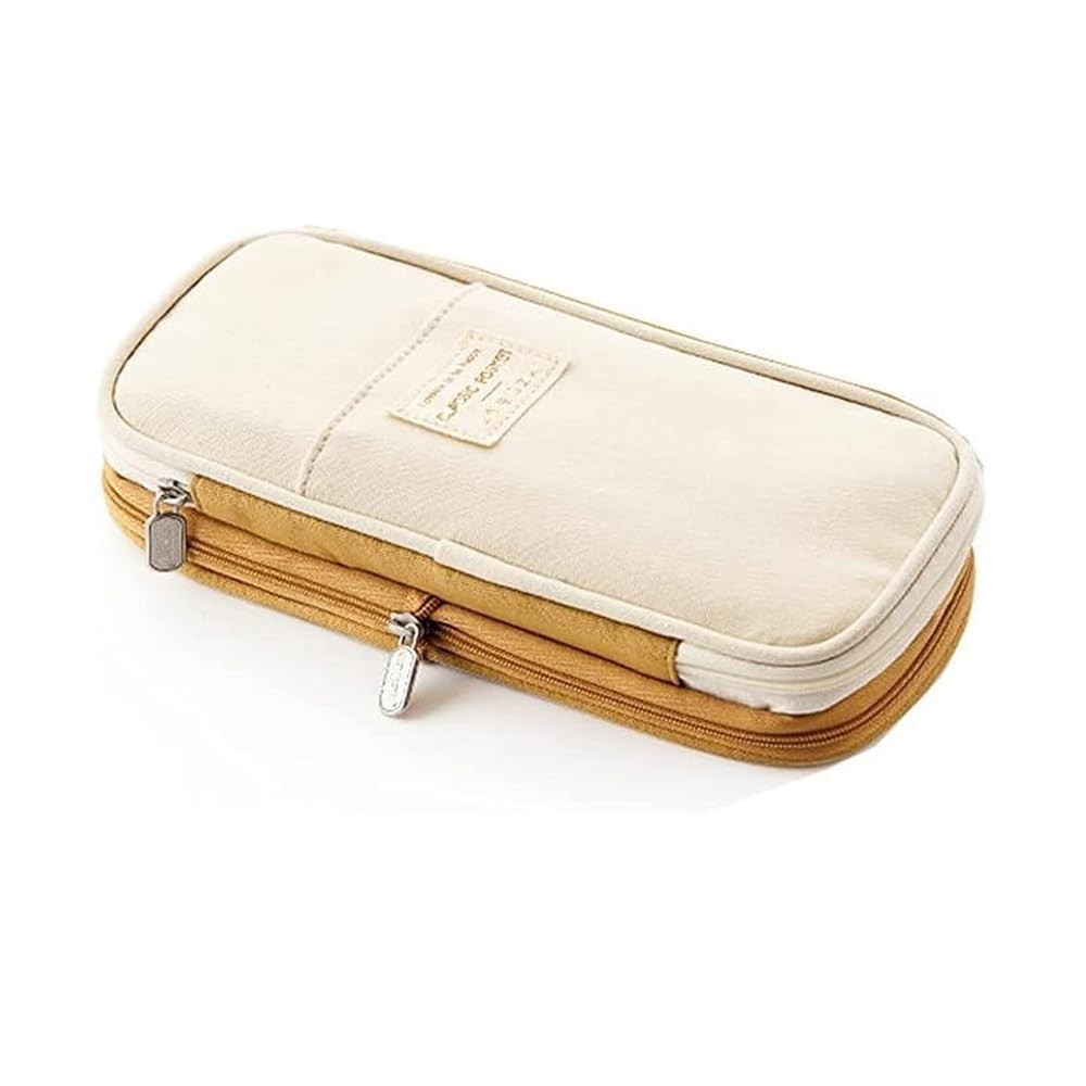 Large Storage Pencil Case Bag   Zippered Organizer Pouch for Office & Travel, Bi1