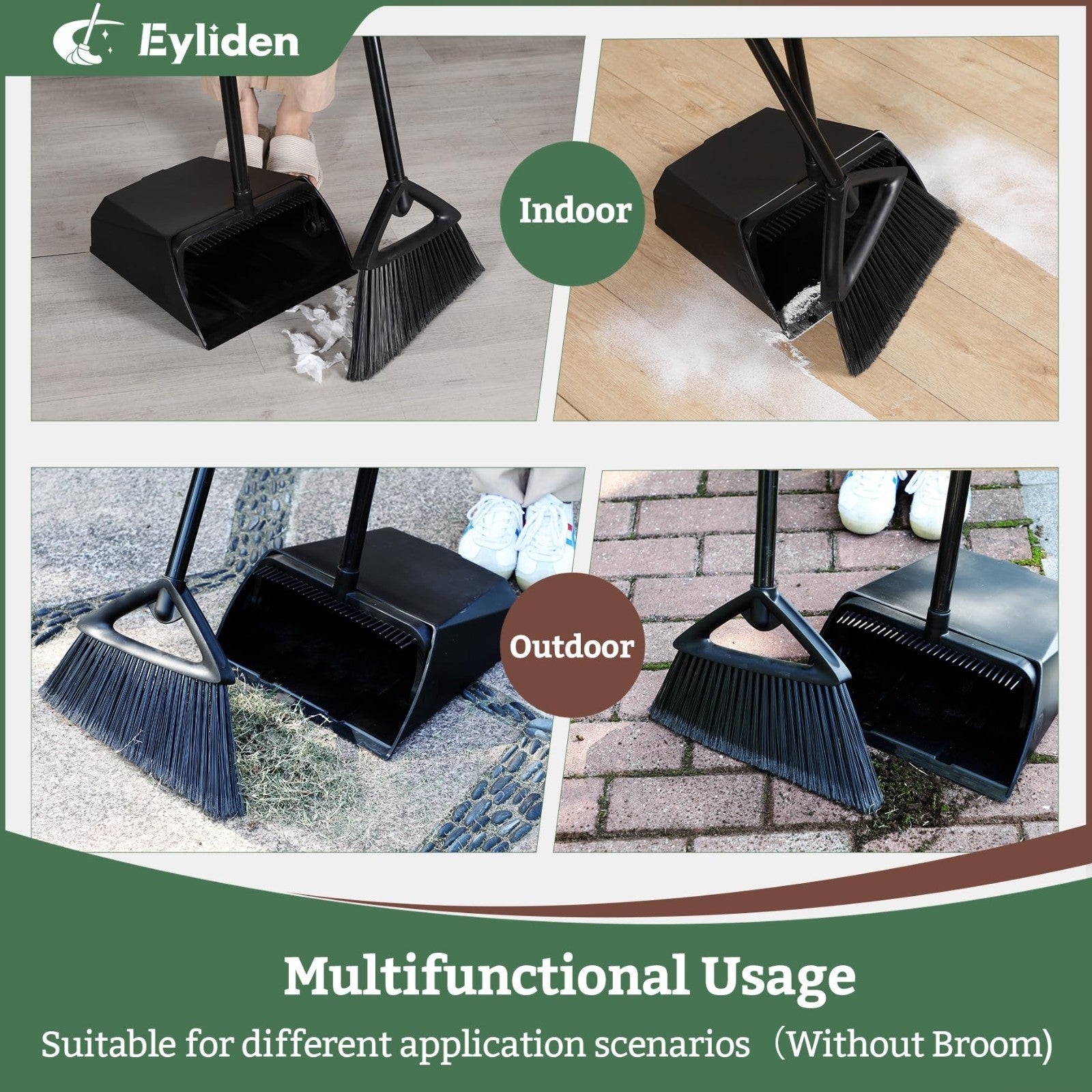 Large Heavy Duty Dustpan with Comb Teeth | Commercial Use for Home, Office, Gara3