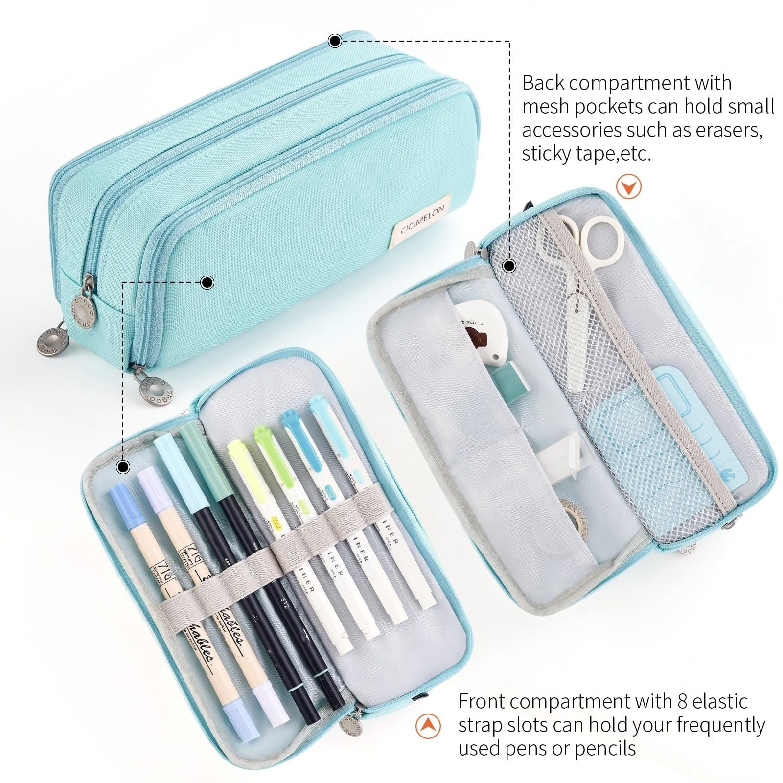 Large Capacity Pencil Case with 3 Compartments   Ideal Gift for Students & Adult5