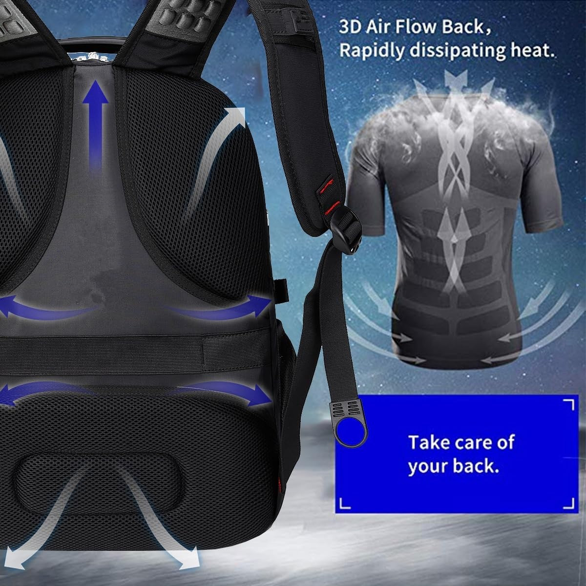 Extra Large Travel Laptop Backpack for 17" Laptops, Business & School, Flight Ap5
