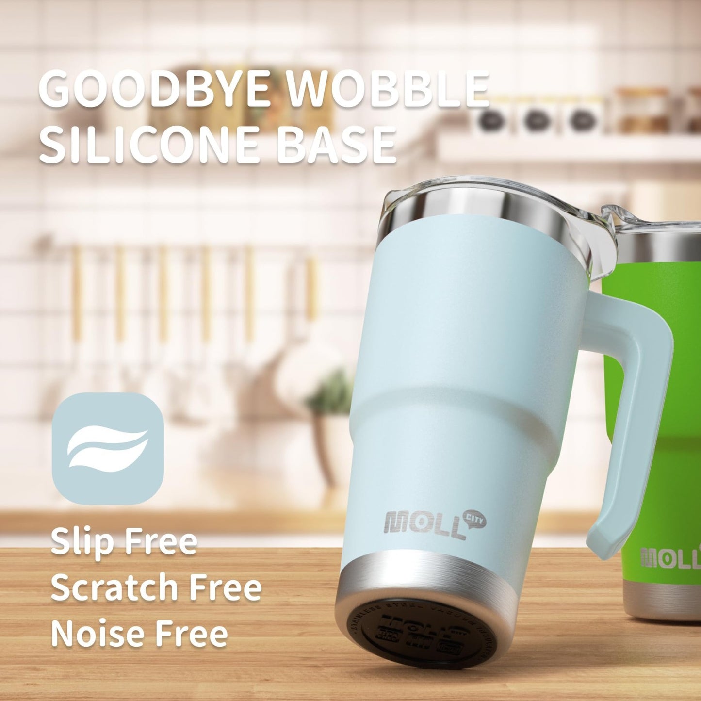 Insulated Travel Coffee Mug 16oz   Stainless Steel Tumbler with Lid & Straw   Ba4
