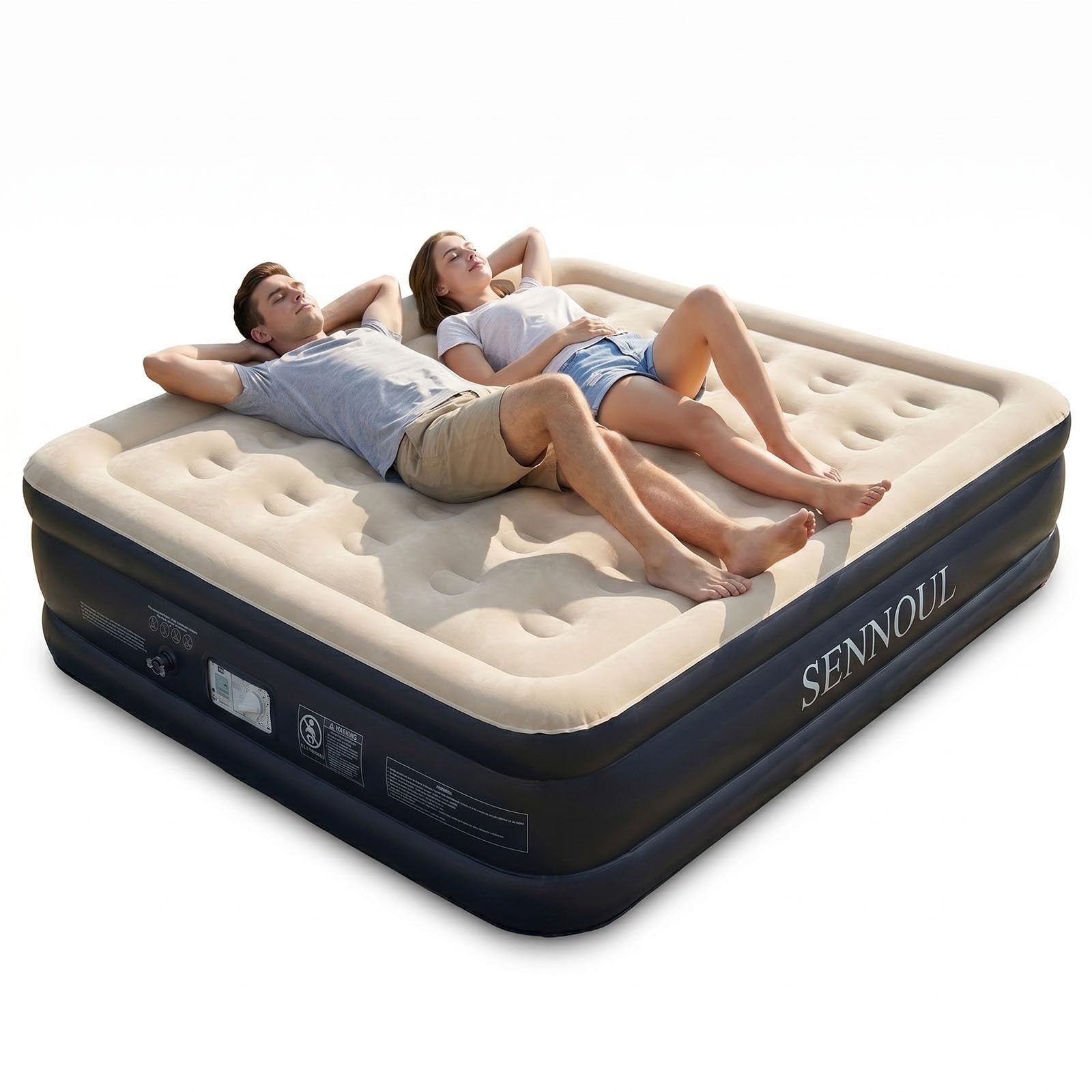 Full Size Air Mattress with Built in Pump, Quick Inflate/Deflate, 650lbs Capacit1