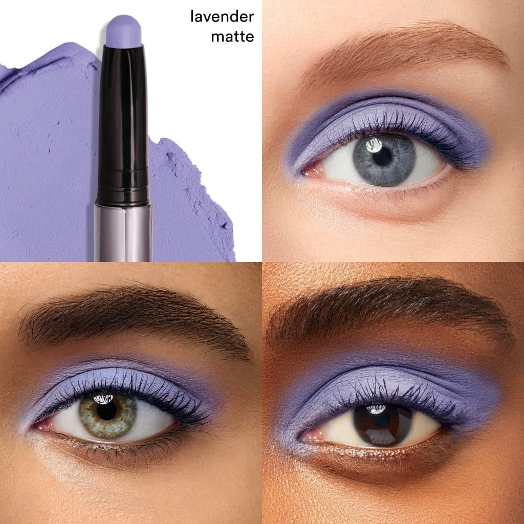 Crème-to-Powder Eyeshadow Stick - Lavender Matte, Long-lasting, Easy Application2