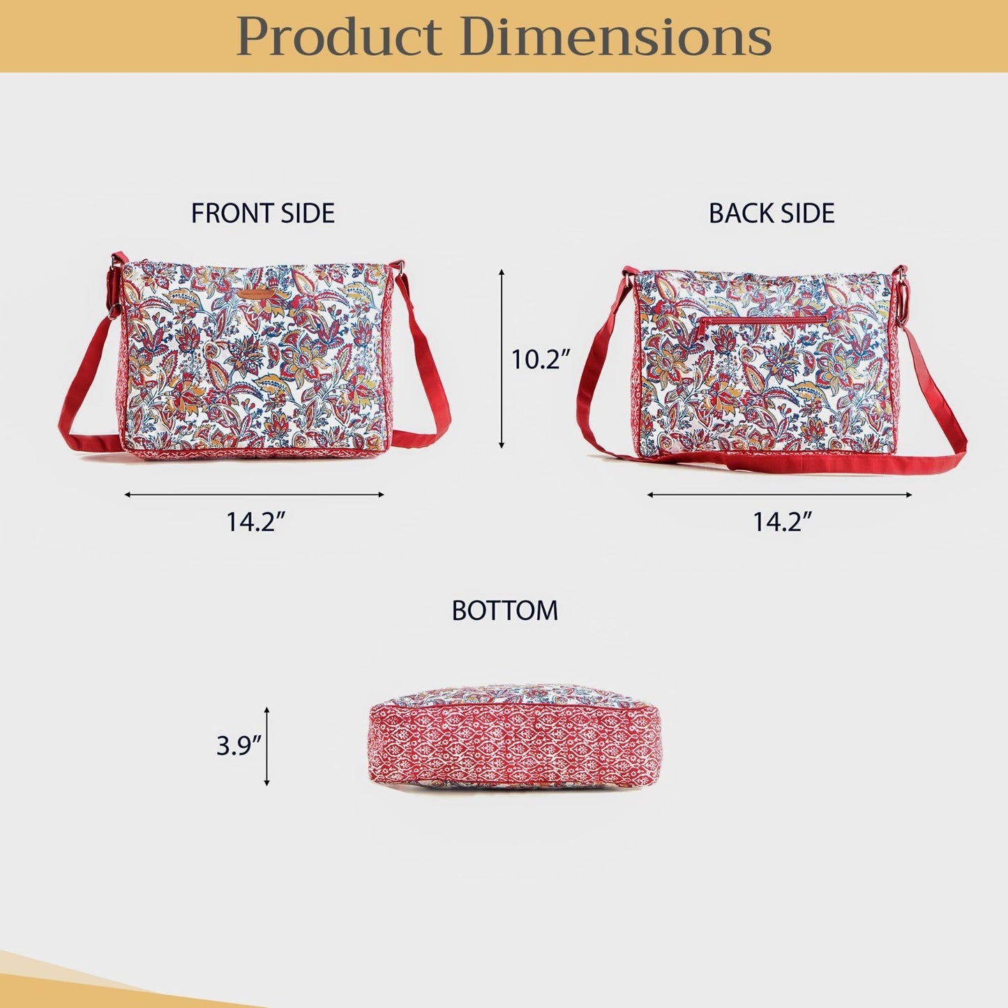 Stylish Women's Cotton Shoulder Hand Bag   Chic Tote for Everyday Use4