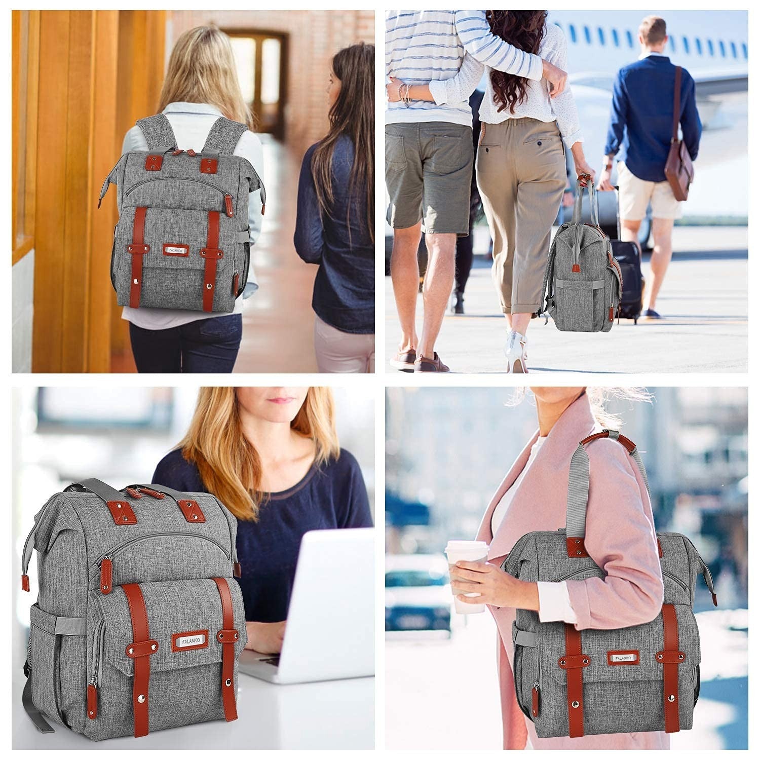 Stylish 15.6" Laptop Backpack for Women   Water Resistant, College, Travel, Work5