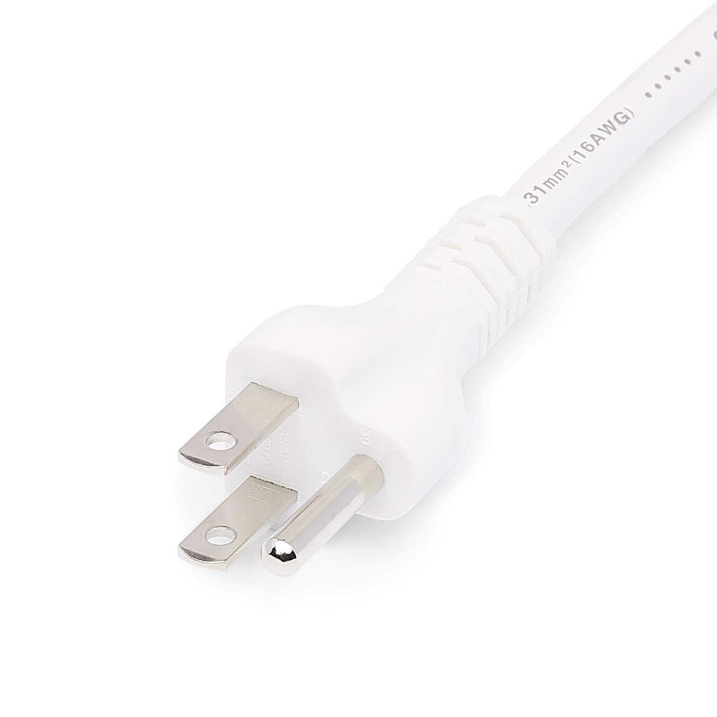3 Prong Extension Cord 6ft Indoor Use, 13 Amps, 125V, White, 2 Pack   Heavy Duty4