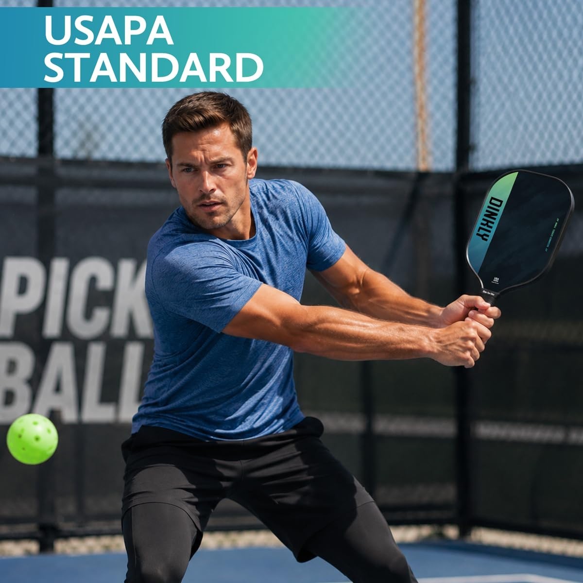 Pickleball Paddle Set of 2/4 - USAPA Approved Graphite/Fiberglass Rackets, Balls7