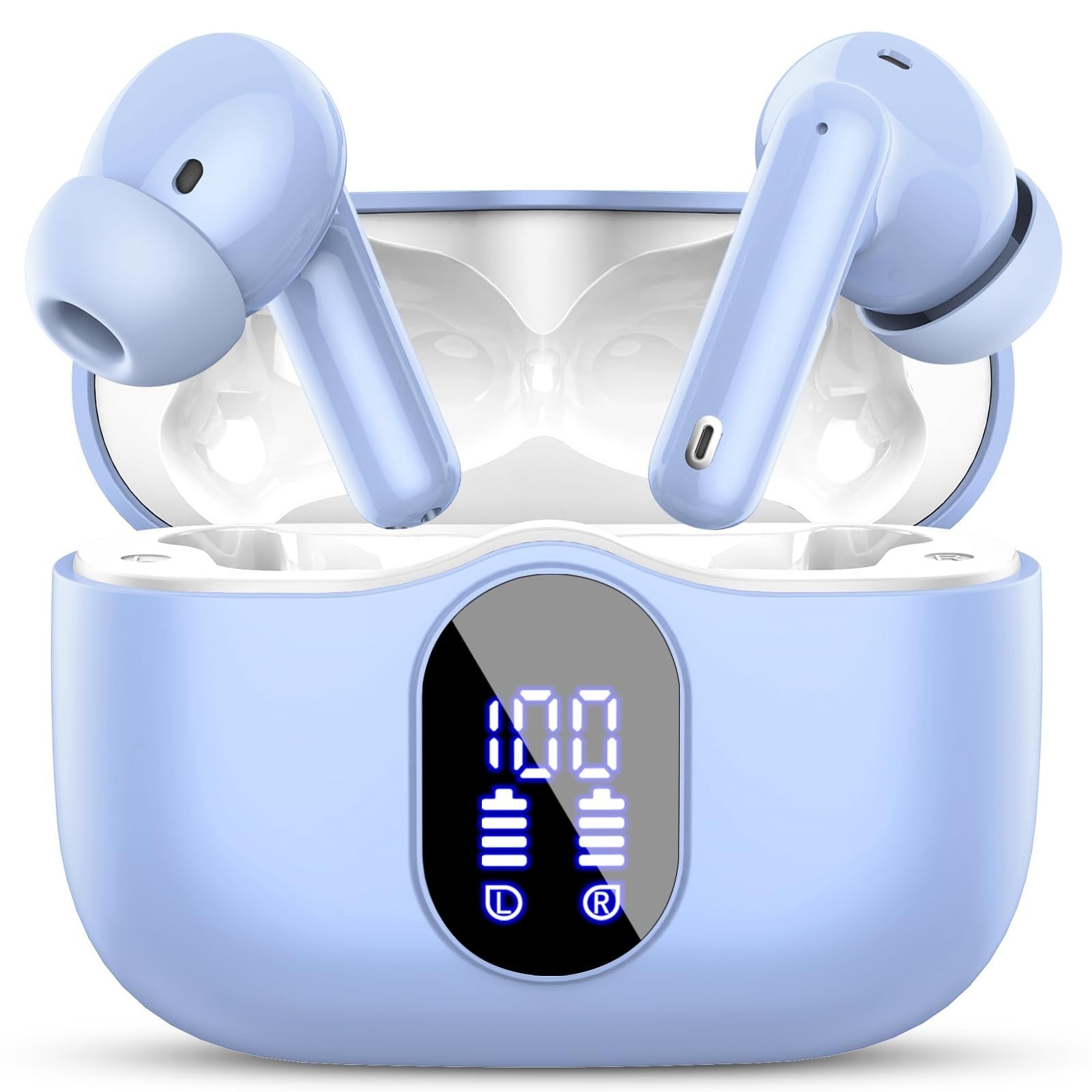 Bluetooth 5.4 Wireless Earbuds, Noise Cancelling, IP7 Waterproof, 36H Playtime,1