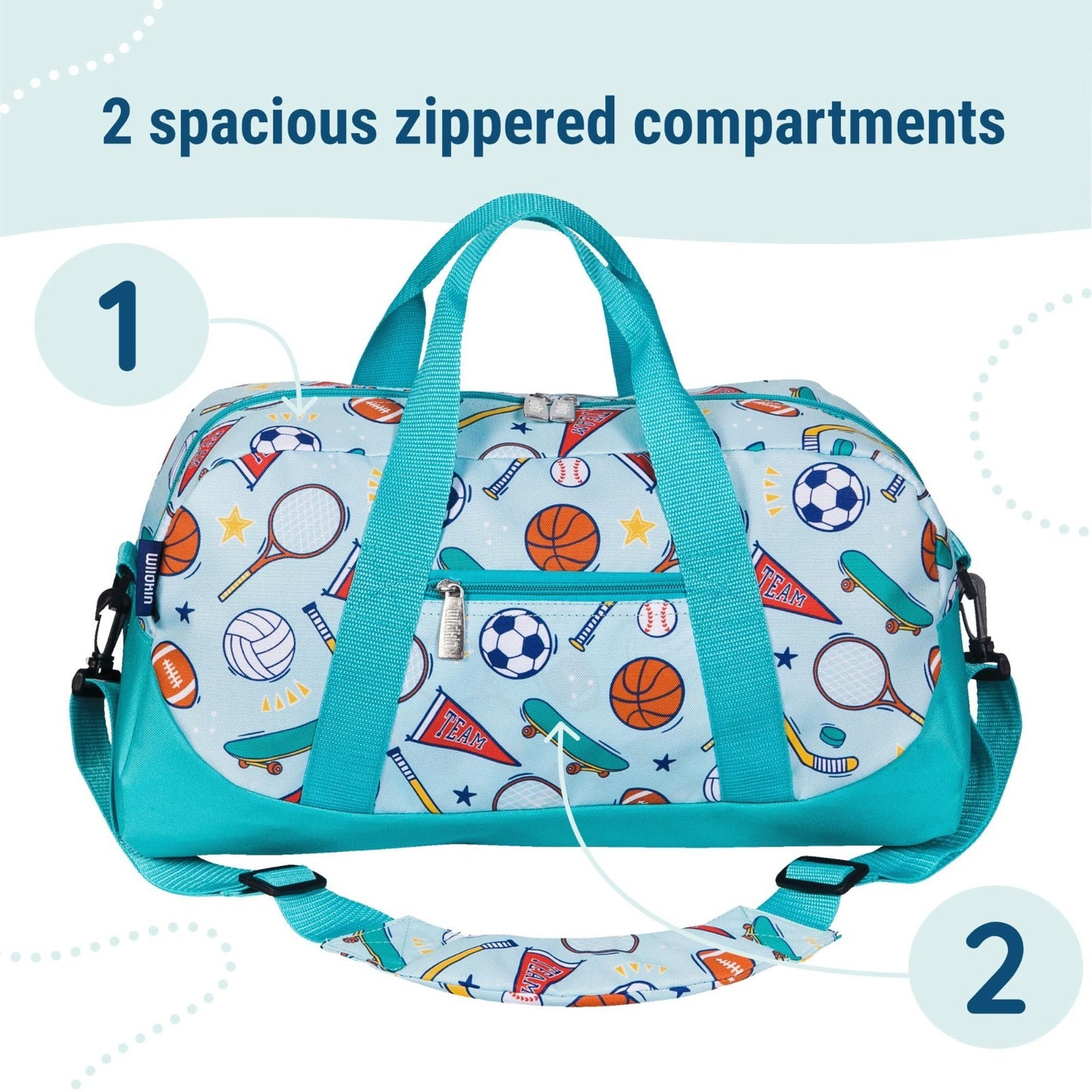 Kids Overnighter Duffel Bag - Lightweight Travel Bag for School & Sleepovers, Du3