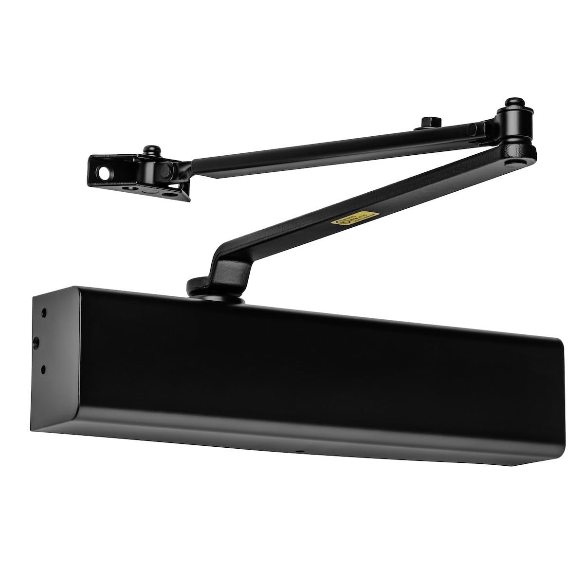 Heavy Duty Hydraulic Door Closer, Adjustable Spring Size 1 6, ADA Compliant, Bla1