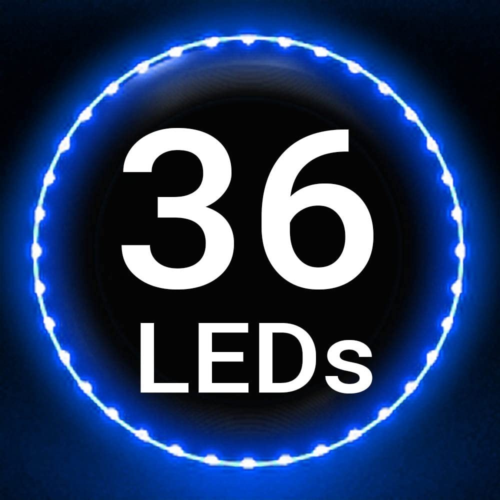 RGB Flying Disc   16 Million Colors, Bright LED Lights, Smart Modes, Waterproof,10
