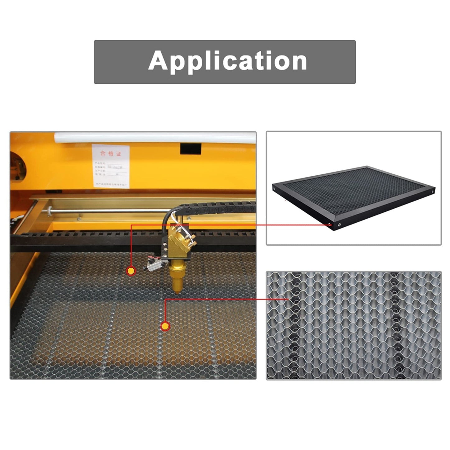 Honeycomb Working Table for CO2 Laser Engraver CNC Cutter, 1000x800mm, Aluminum2