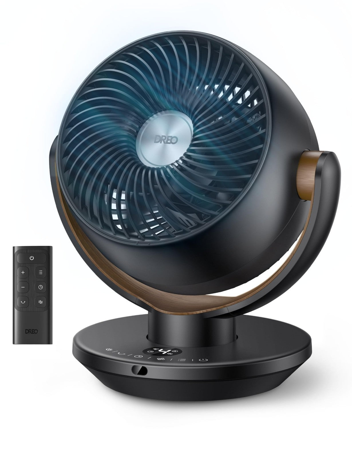 11" Desk Fan with Remote   4 Speed Oscillating Air Circulator, Quiet 25dB, 120°1