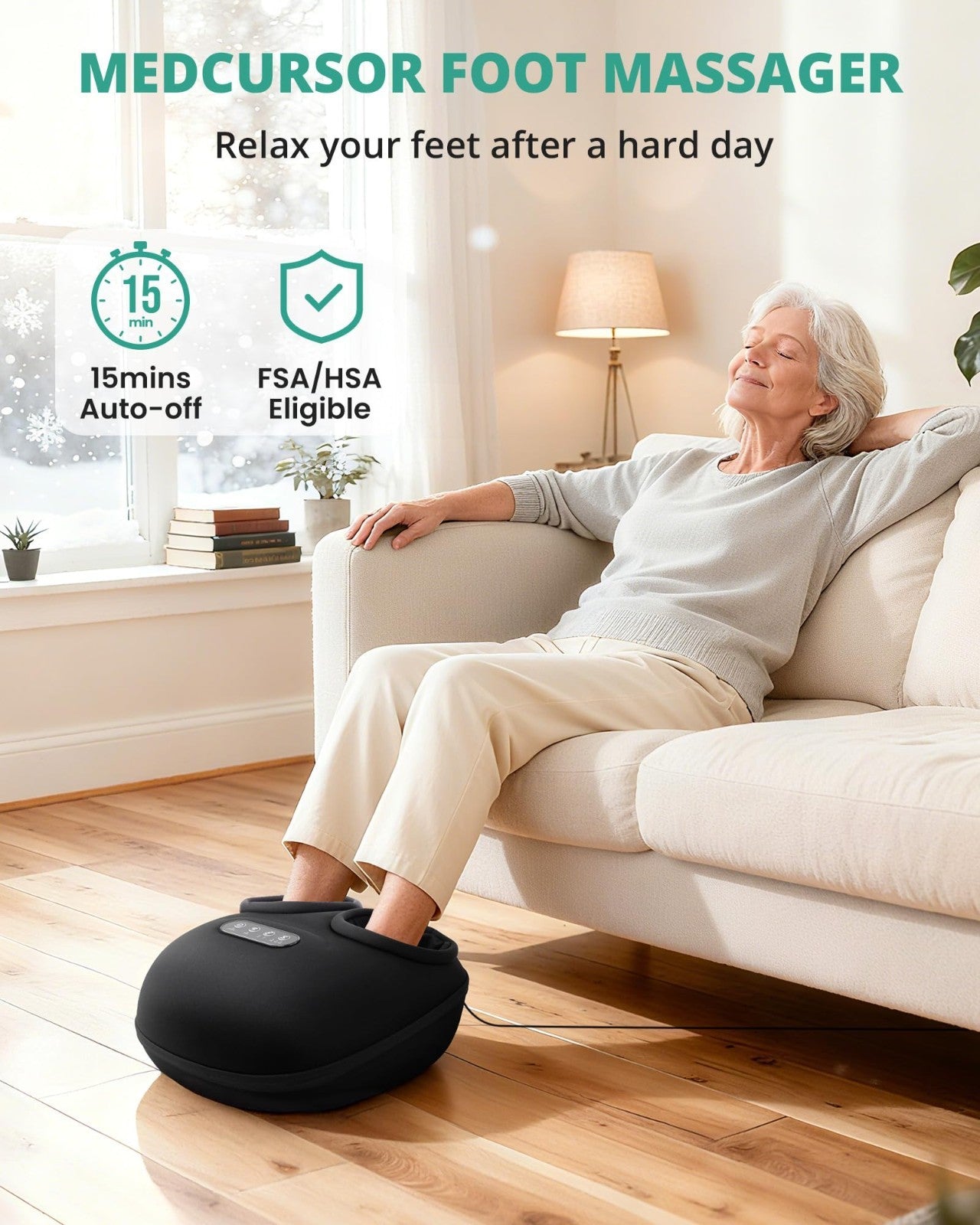 Shiatsu Foot Massager with Heat & Air Pressure - Pain Relief for Plantar Fasciit6