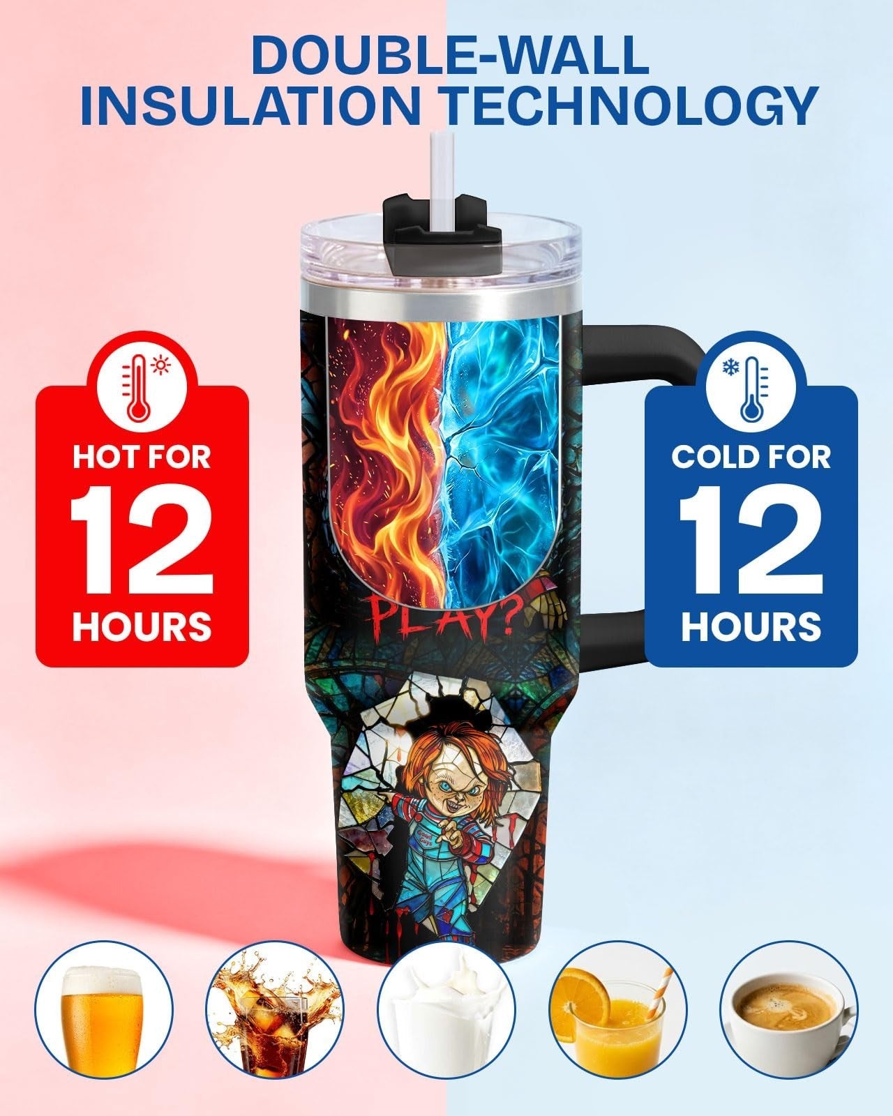 Here’s an optimized eBay title for the product:"40oz Insulated Travel Mug with4
