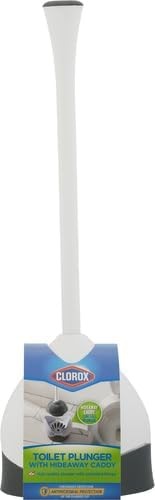 Toilet Plunger with Hideaway Caddy Bathroom Organizer & Storage Holder1