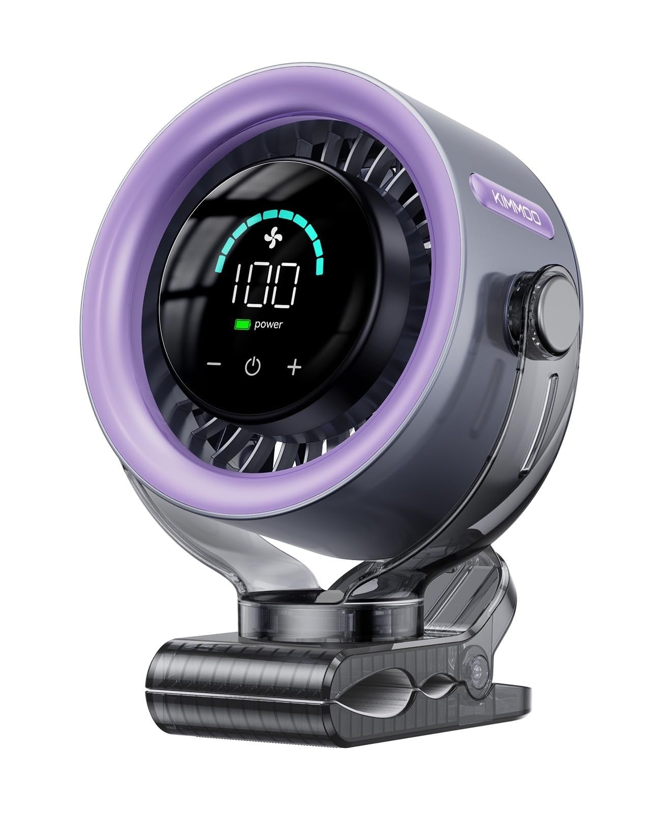 4000mAh Portable Clip On Fan, 100 Speed Touch Control, 360° Rotate, USB Battery1