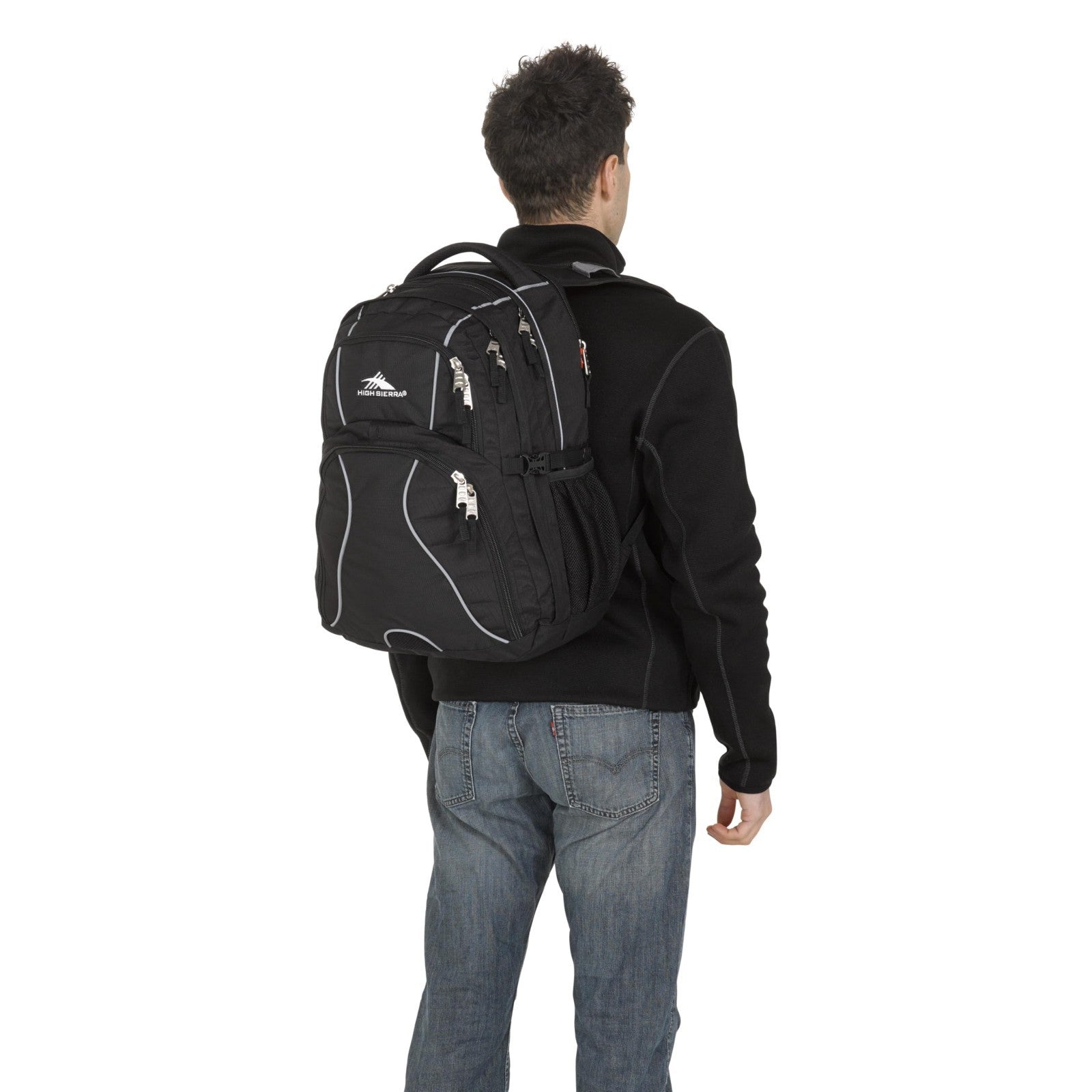 Versatile Black Laptop Backpack, Water Resistant, Fits Most 15" Laptops, One Siz4