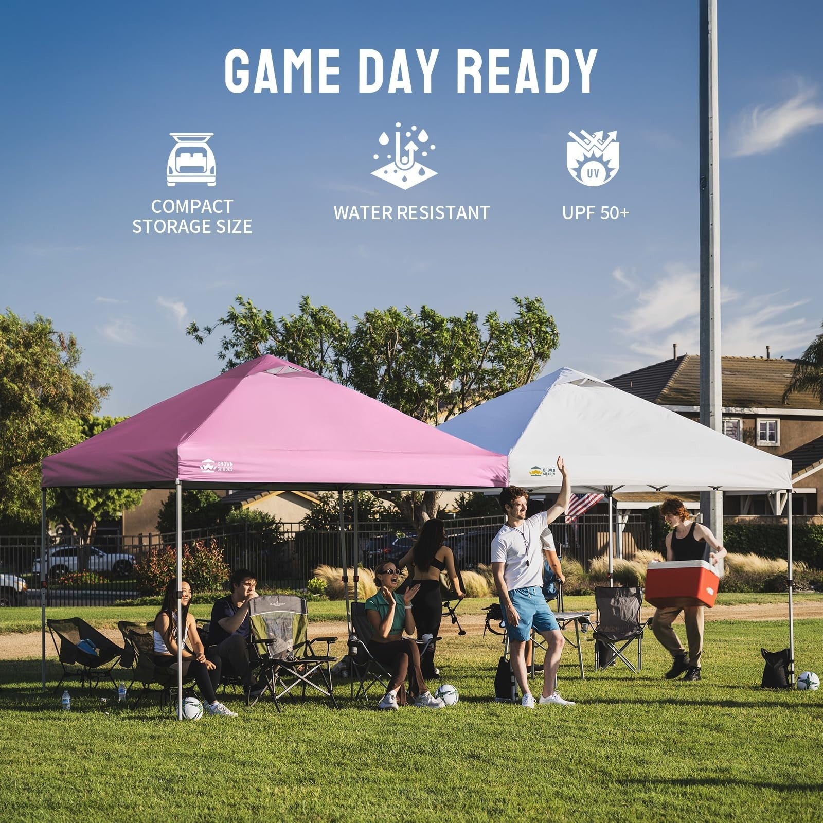 10x10 Pop Up Canopy Tent, Easy Setup Pink Gazebo, Outdoor Sun Shade for Events,6