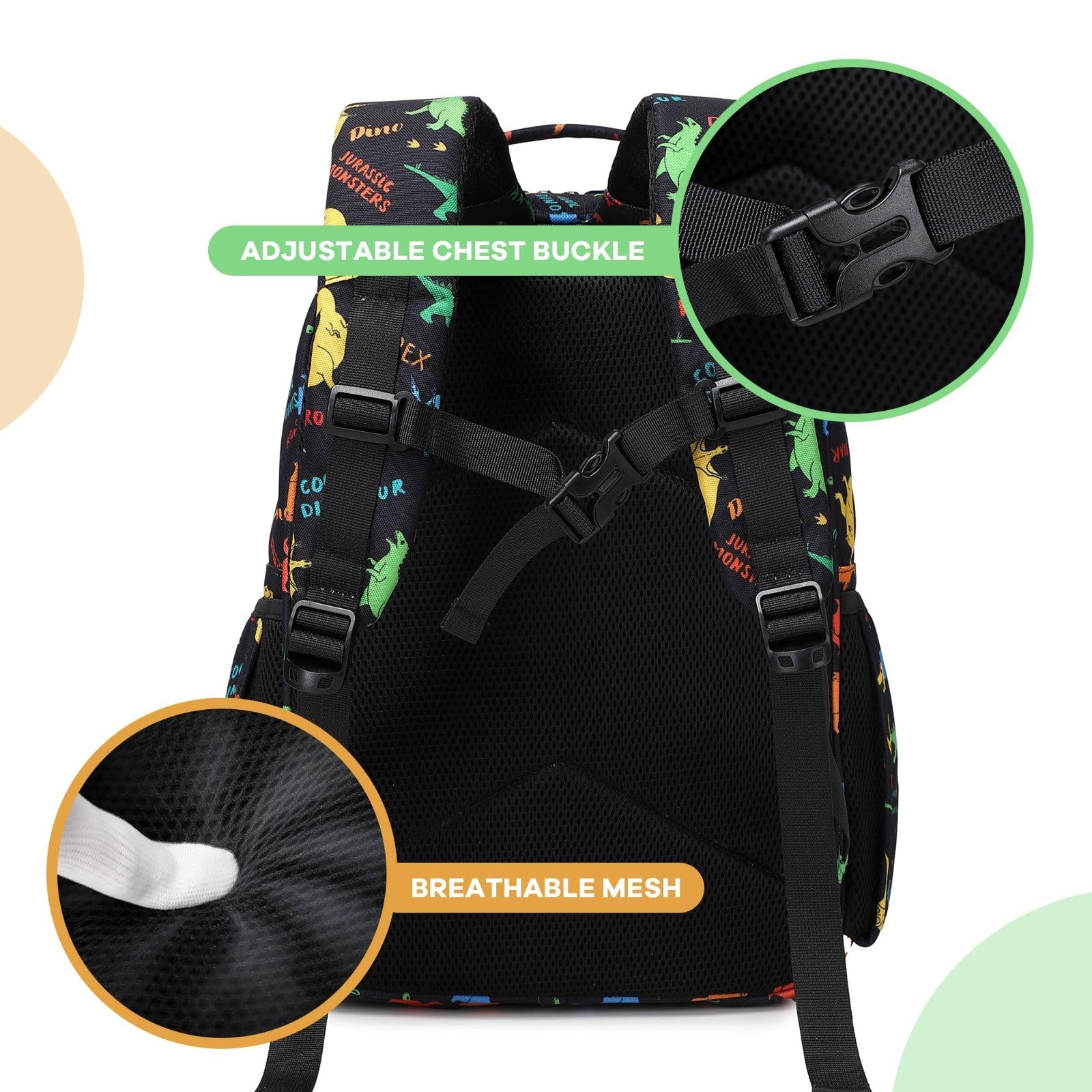 Cute Mini Toddler Backpack for Boys   Dinosaur Preschool Bookbag, Kids Bag3