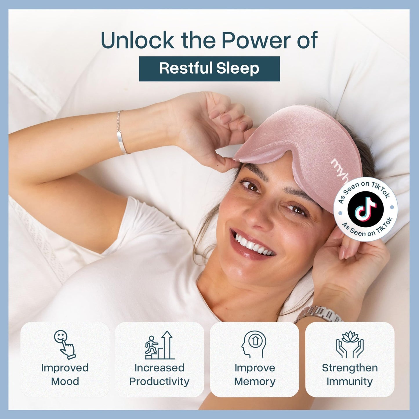 3D Blackout Sleep Mask for Men & Women, Breathable Eye Mask for Travel & Side Sl2