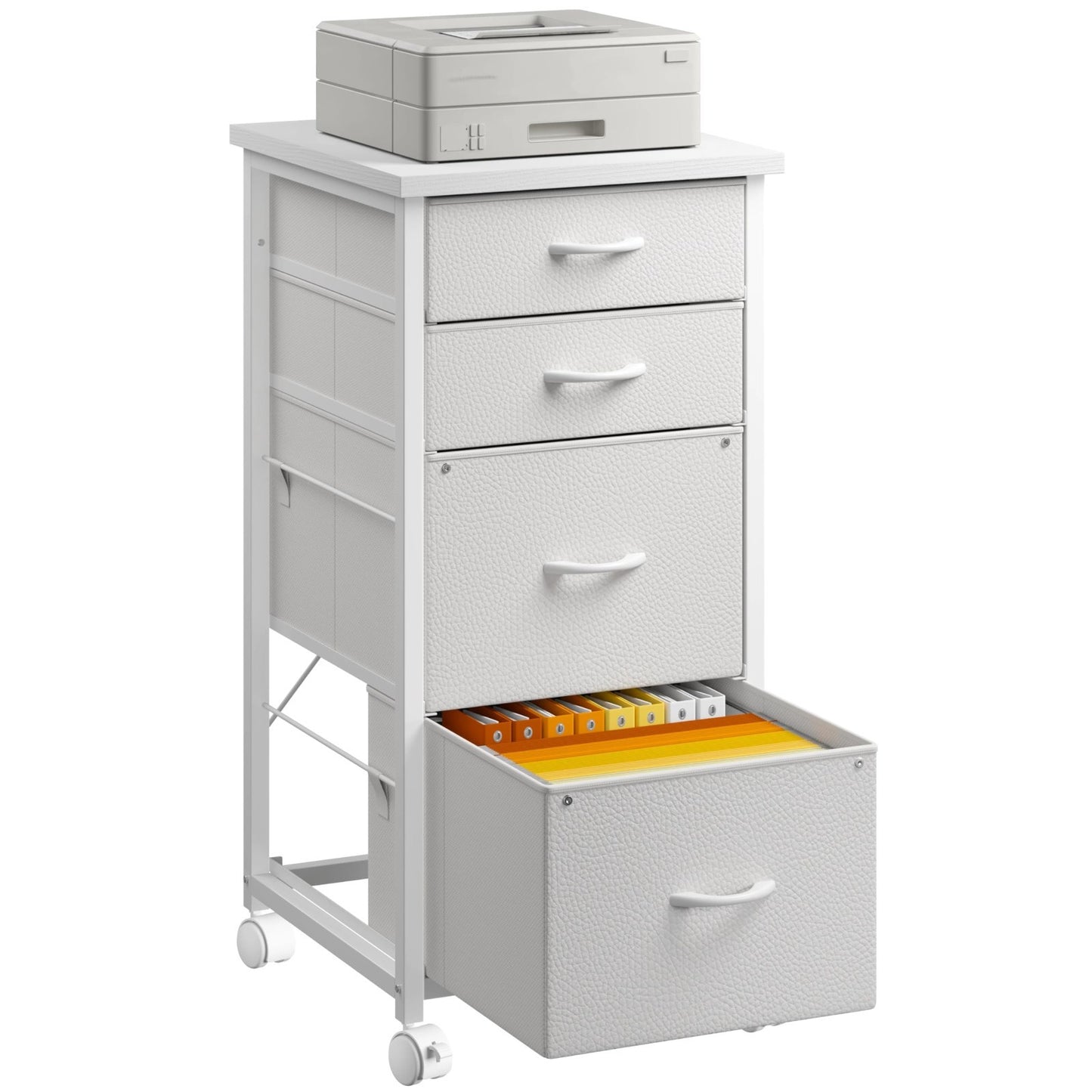 4 Drawer Rolling File Cabinet for A4 Letter Size   Home Office Storage, Printer0